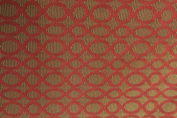 Rainbow Fabrics WU: Red Circles Brown Waterproof Upholstery - 03