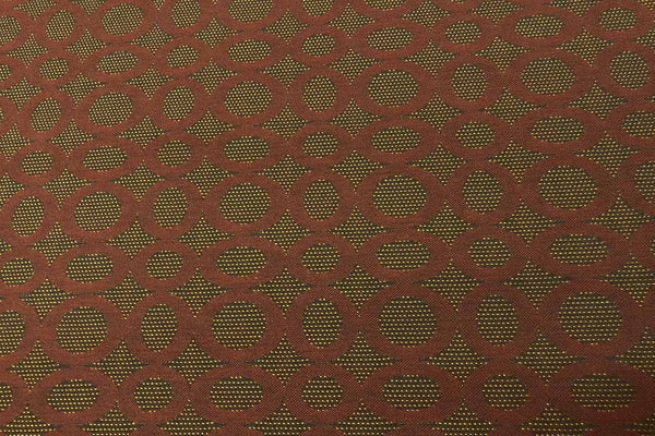 Rainbow Fabrics WU: Tan Circles Brown Waterproof Upholstery - 05