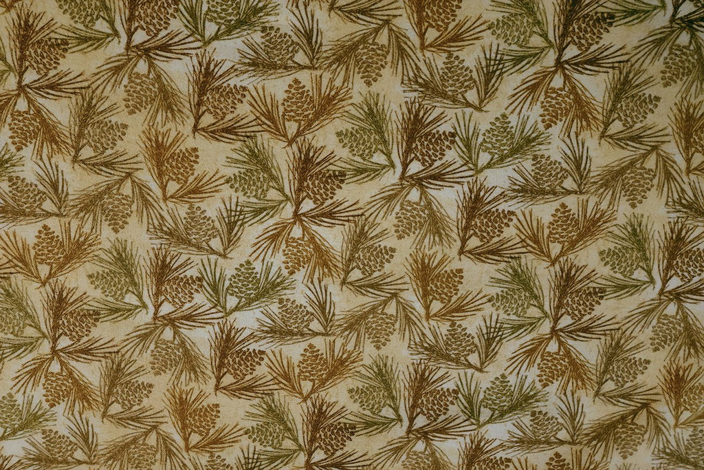 Rainbow Fabrics OF: Snowy Pine Tree Flannelette Cotton