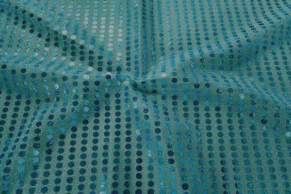 Rainbow Fabrics RS: Sky Blue Sequin on Sky Blue Black Fabric