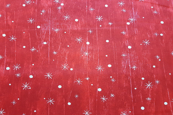 Rainbow Fabrics Snowflake Cherry Jolly Lane Patchwork / Craft Fabric Blue Craft Fabric