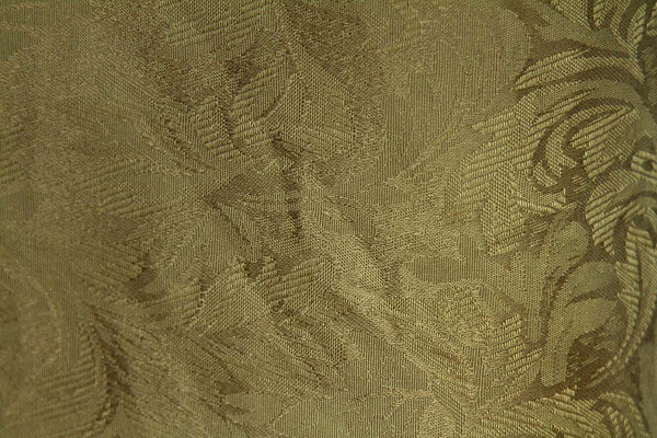 2P: Embroidered Pewter Green Red Rubber back Curtains - Rainbow Fabrics