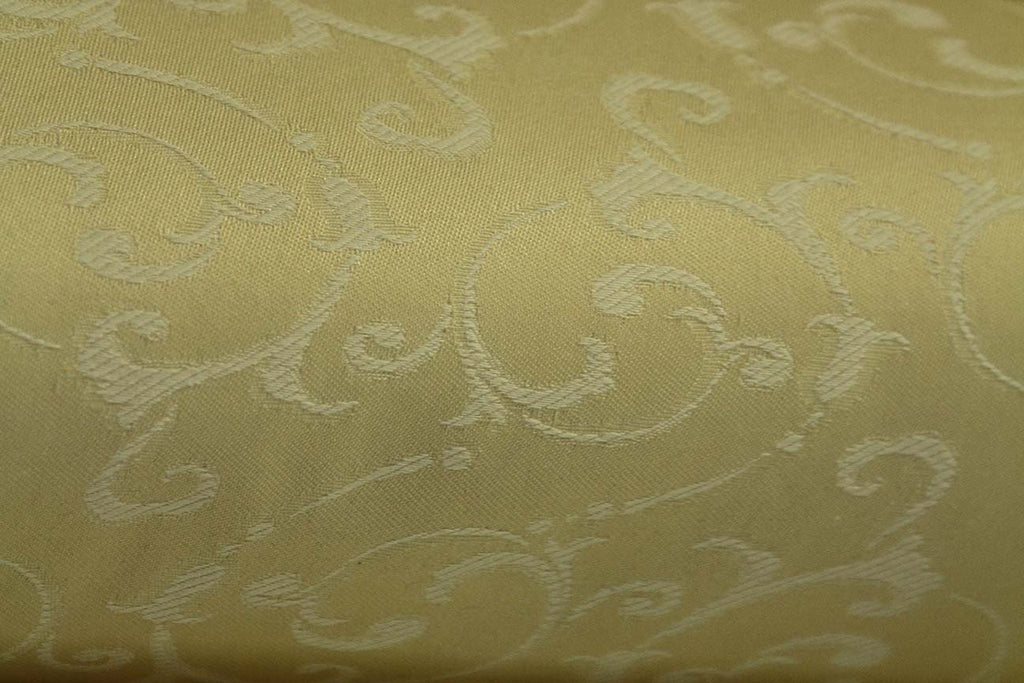 2P: Feather Gold Embroidered Rubber back Curtains - Rainbow Fabrics