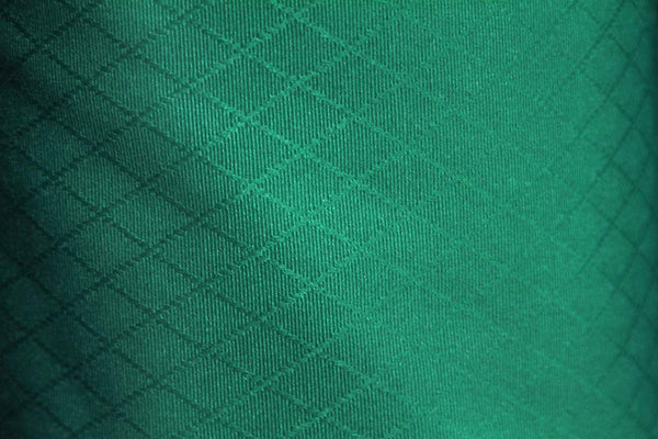 3P: Wire Fence Green Rubber back Curtains - Rainbow Fabrics