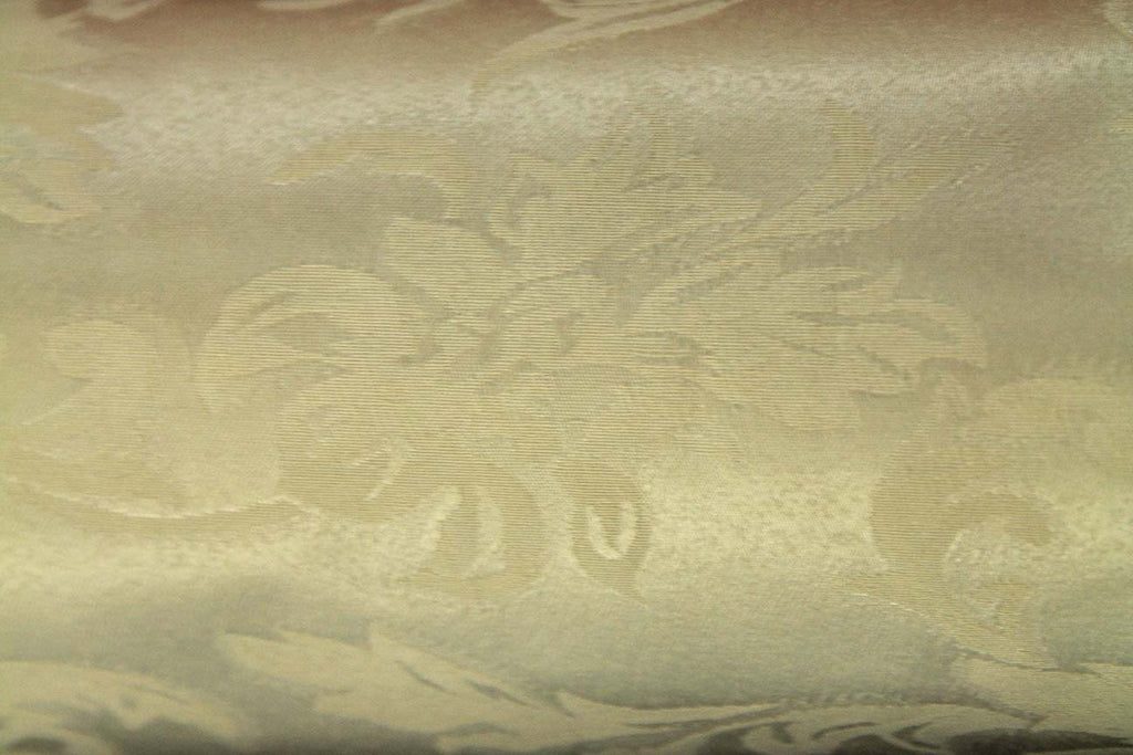 3P: Embroidered Golden Leave Rubber back Curtains - Rainbow Fabrics