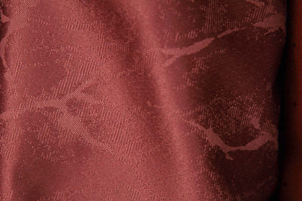 3P: Embroidered Red Rubber back Curtains - Rainbow Fabrics