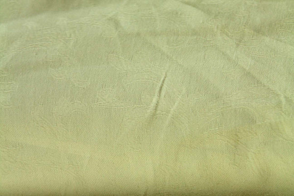3P: Embroidered Soft Green Leave Rubber back Curtains - Rainbow Fabrics