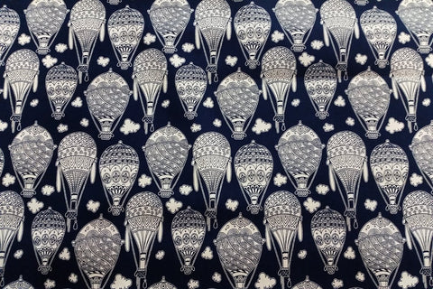 A1: Balloons on Navy Blue Patchwork / Craft Fabric SOLD OUT