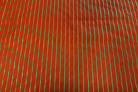 A1: Gold Stripe On Red Patchwork / Craft Fabric