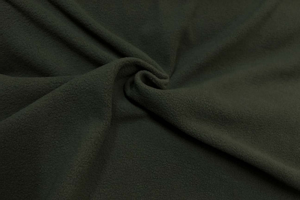 APP: Dark Olive Green Anti Pil Polo Fleece - 10 - Rainbow Fabrics