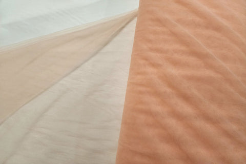 BT:  Dark Pink Peach Bridal Tulle