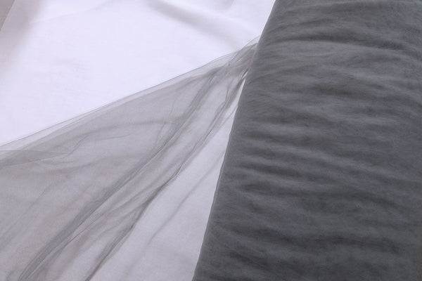 Rainbow Fabrics BT: Light Slate Grey Bridal Tulle