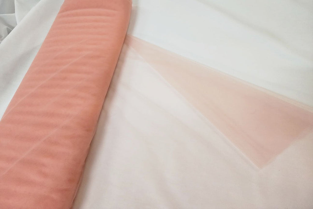 Rainbow Fabrics BT:  Pink Peach Bridal Tulle