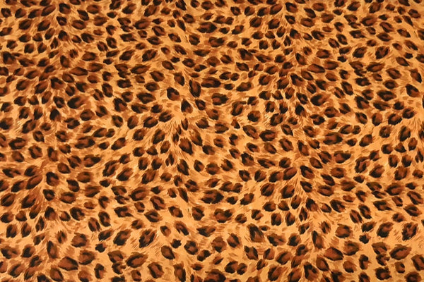 Rainbow Fabrics Chocolate And Black Leopard Spot On Light Brown Patchwork / Craft Fabric Blue Craft Fabric
