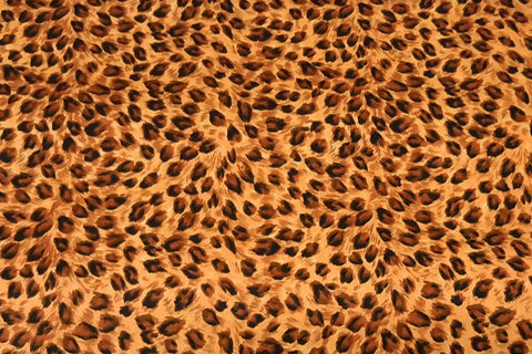 Chocolate And Black Leopard Spot On Light Brown Patchwork / Craft Fabric