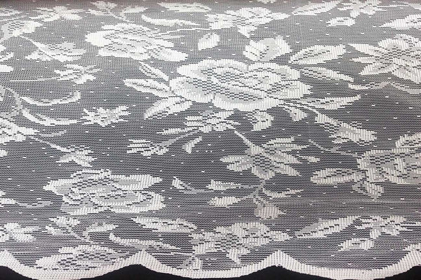Rainbow Fabrics CL: Maria Lawn White Curtain Lace