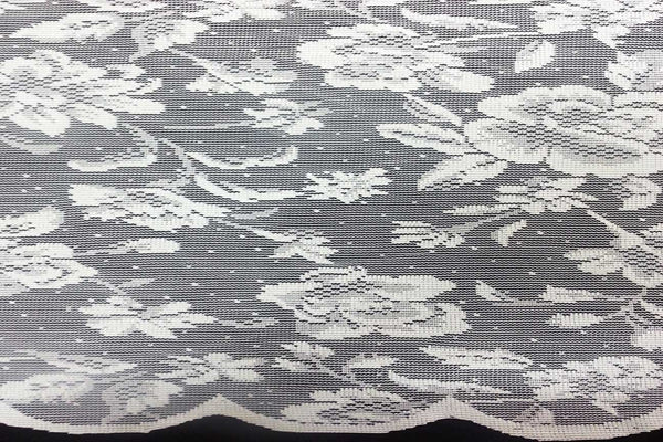 Rainbow Fabrics CL: Matilda White Curtain Lace