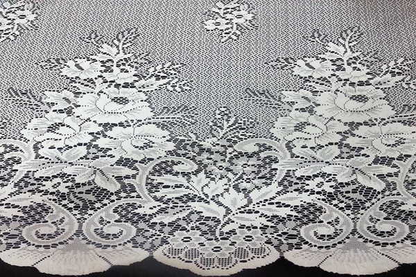 Rainbow Fabrics CL: Monica White Curtain Lace