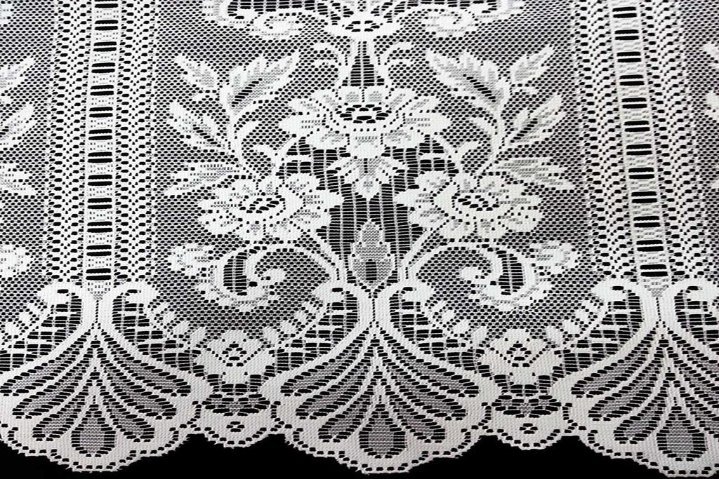 Rainbow Fabrics CL: Sofia White Curtain Lace