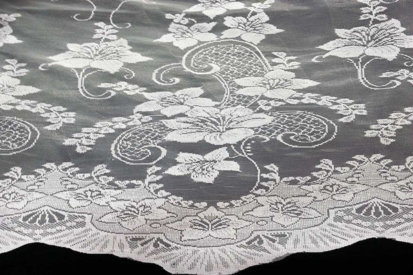 Rainbow Fabrics CL: Victorian White Curtain Lace