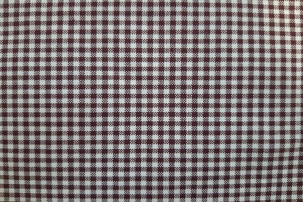 Rainbow Fabrics CLG: Burgundy and White Check Linen Gingham - 3mm Check