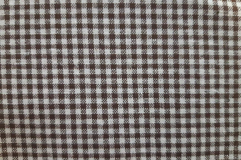 CLG: Chocolate Brown and Cream Check Linen Gingham - 2mm Check