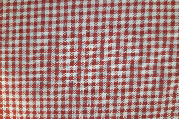 Rainbow Fabrics CLG: Deep Red and White Check Linen Gingham - 3mm Check
