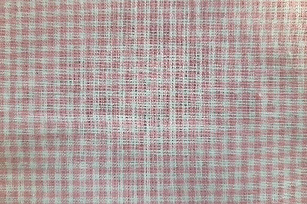 CLG: Pink and White Check Linen Gingham - 2mm Check