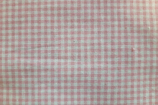 CLG: Pink and White Check Linen Gingham - 2mm Check