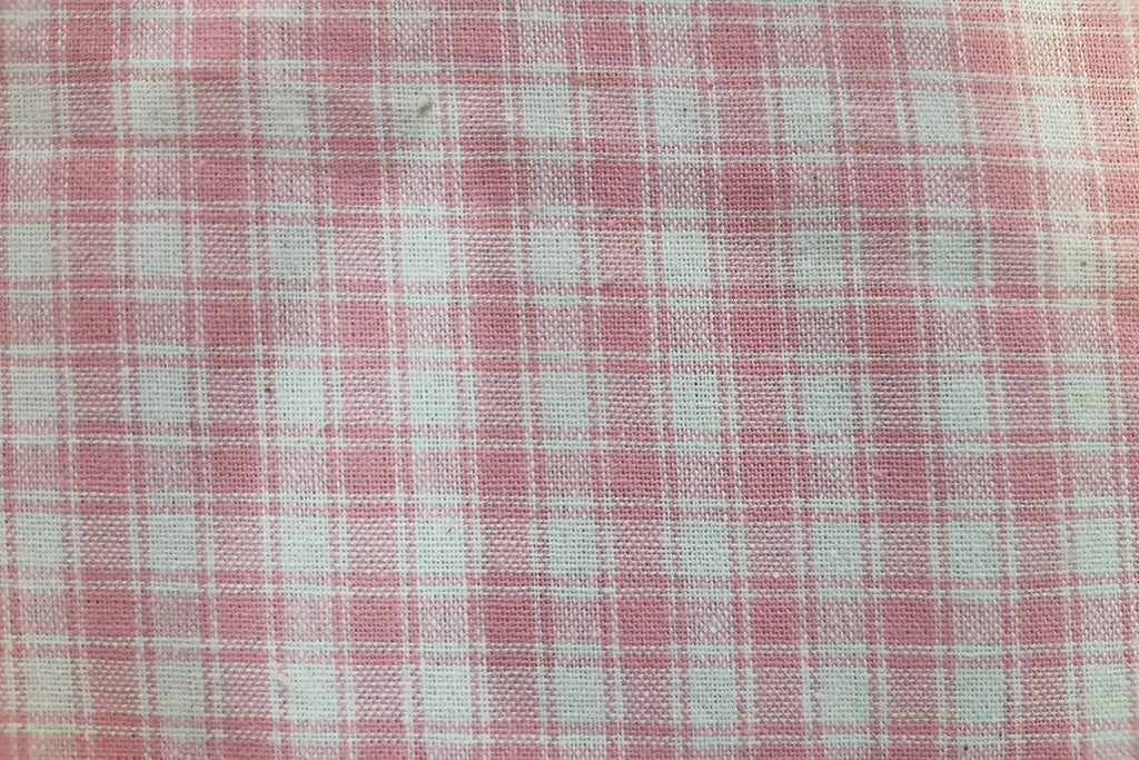 Rainbow Fabrics CLG: Pink and White Check Linen Gingham - 9mm Check