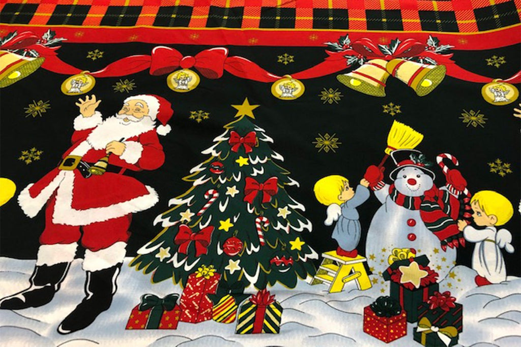 Rainbow Fabrics Coming Santa Claus Mechanical Stretch