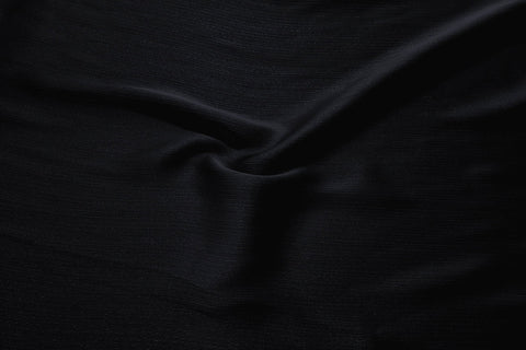 CPC:  Glittering Black Crinkle Plain Chiffon