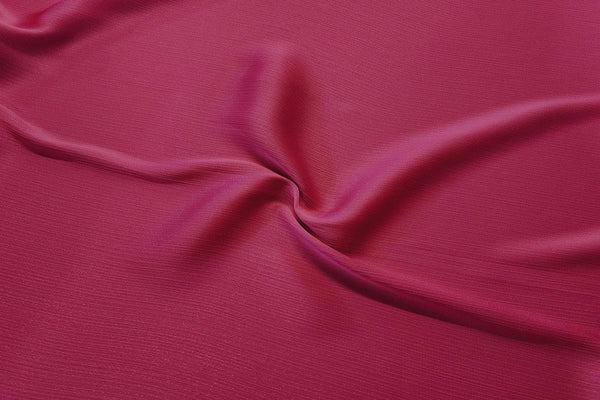 Rainbow Fabrics CPC: Glittering Hot Pink Crinkle Plain Chiffon