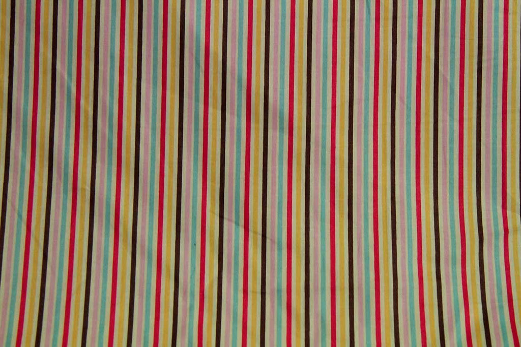 Rainbow Fabrics CS: Rainbow Stripe Multi Coloured Craft Fabric