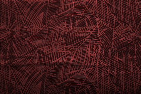 Dark Cherry Spider Vine Abstract Patchwork / Craft Fabric