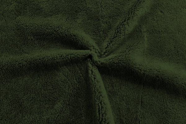 Rainbow Fabrics Dark Olive Sherpa