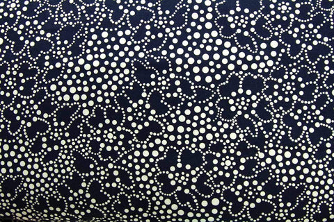 DO: Connecting The Dots #1: White on Dark Blue Patchwork / Craft Fabric