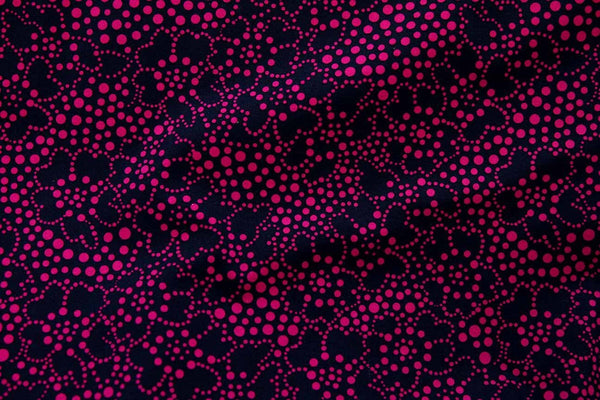 Rainbow Fabrics DO: Connecting The Dots #2: Red on Black Black Craft Fabric