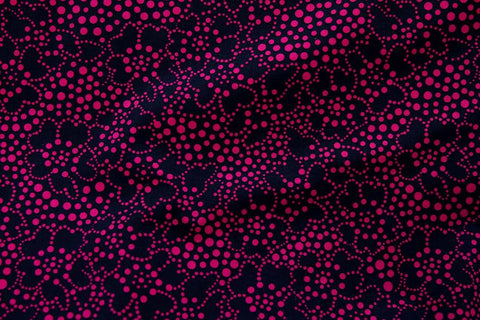 DO: Connecting The Dots #2: Hot Pink on Black Patchwork / Craft Fabric