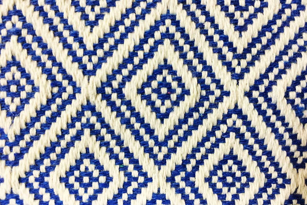 Rainbow Fabrics DU: Light Blue and White Diamond Weave