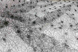 Rainbow Fabrics EO: Spider Web Flocking Organza Black Fabric