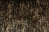 Rainbow Fabrics F1: Dark Brown And Black Wolf Faux Fur
