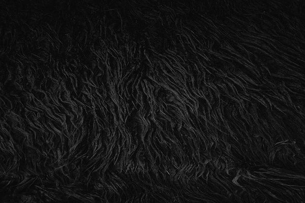 Rainbow Fabrics F1: Doggy Hair - Black Faux Fur