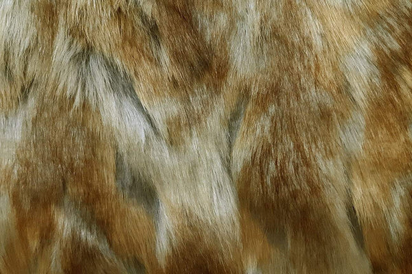 Rainbow Fabrics F1: Gold Brown Mixed Faux Fur