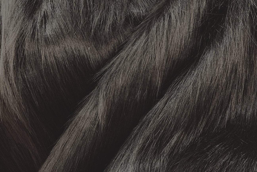 Rainbow Fabrics F1: Pale Dark Brown Long Hair Faux Fur