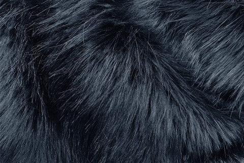 F1: Shiny Dark Navy Long Hair Faux Fur