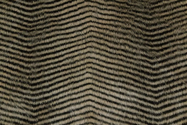 Rainbow Fabrics F1: Stone Brown Zebra Stripe Faux Fur