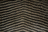 Rainbow Fabrics F1: Stone Brown Zebra Stripe Faux Fur