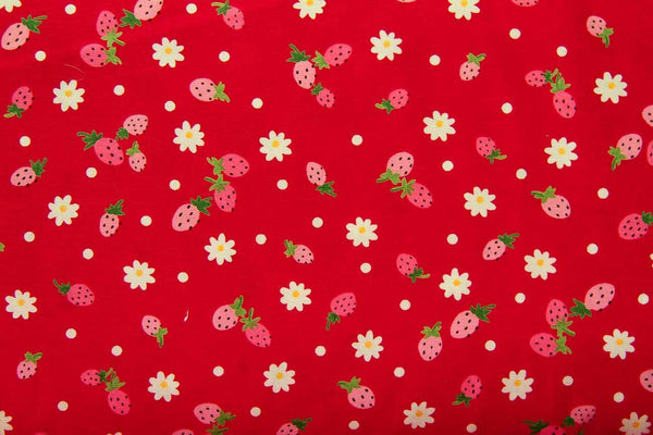 Rainbow Fabrics FB: Raining Berries Red Red Craft Fabric