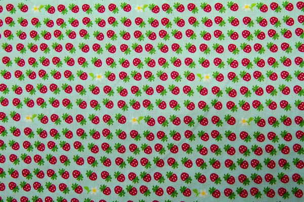 Rainbow Fabrics FB: Strawberry Sunflower Green Green Craft Fabric